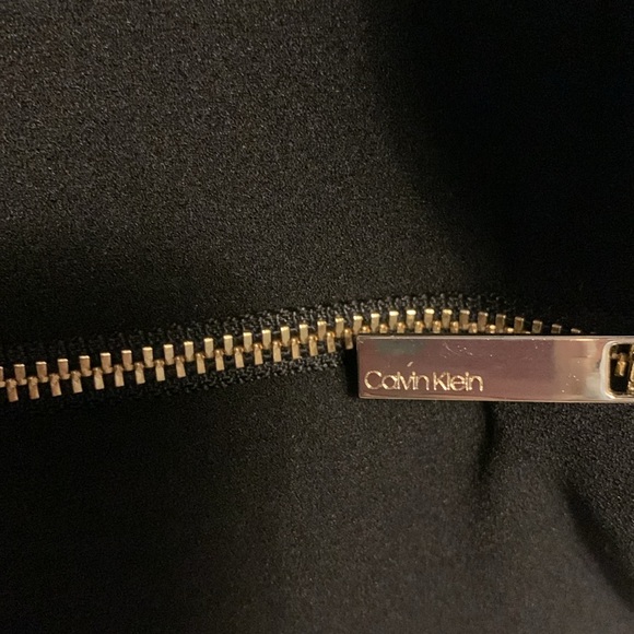 Calvin Klein Rhinestone-Embellished Zippered back Sheath Black Size 2 NWT #D21 - Picture 8 of 13